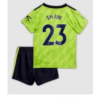 Dres Manchester United Luke Shaw #23 Rezervni za djecu 2022-23 Kratak Rukav (+ kratke hlače)